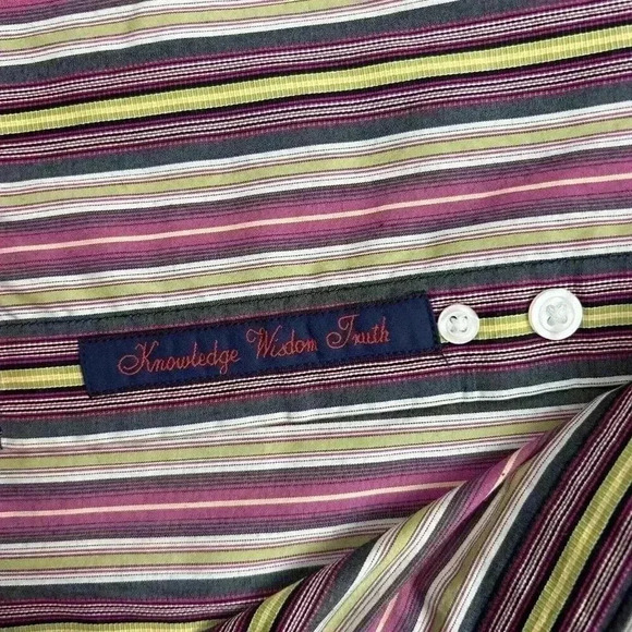 Robert Graham Shirt Men's 2XL Striped Button Up Long Sleeves Cotton Americana - Picture 6 of 10